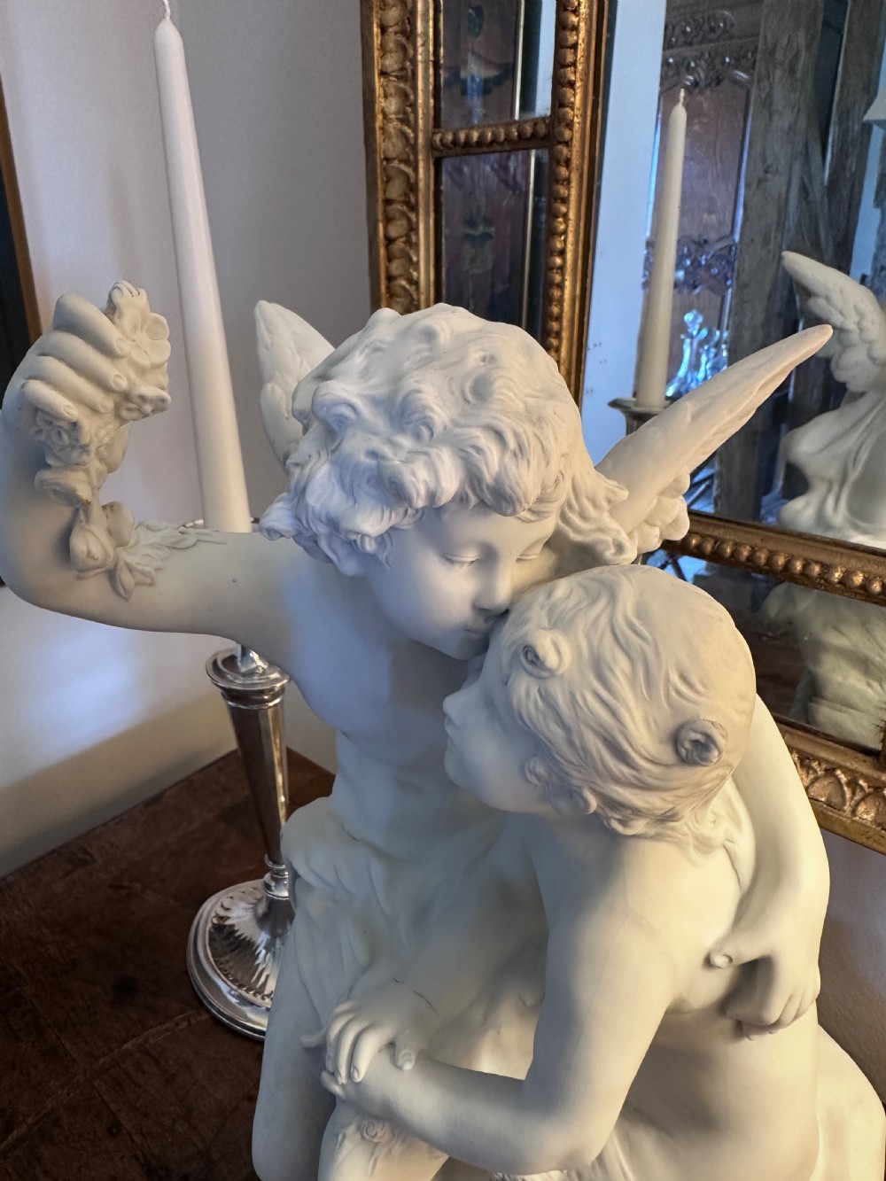 Bisque Porcelain Figure of Cupid and Psyche after Auguste Moreau View XXIX