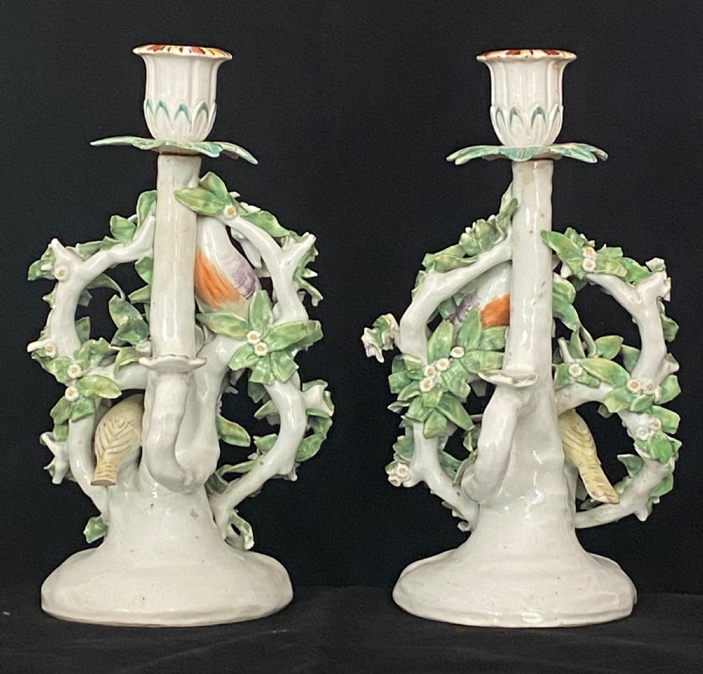 18th Century Derby Pair of Candelabra View III