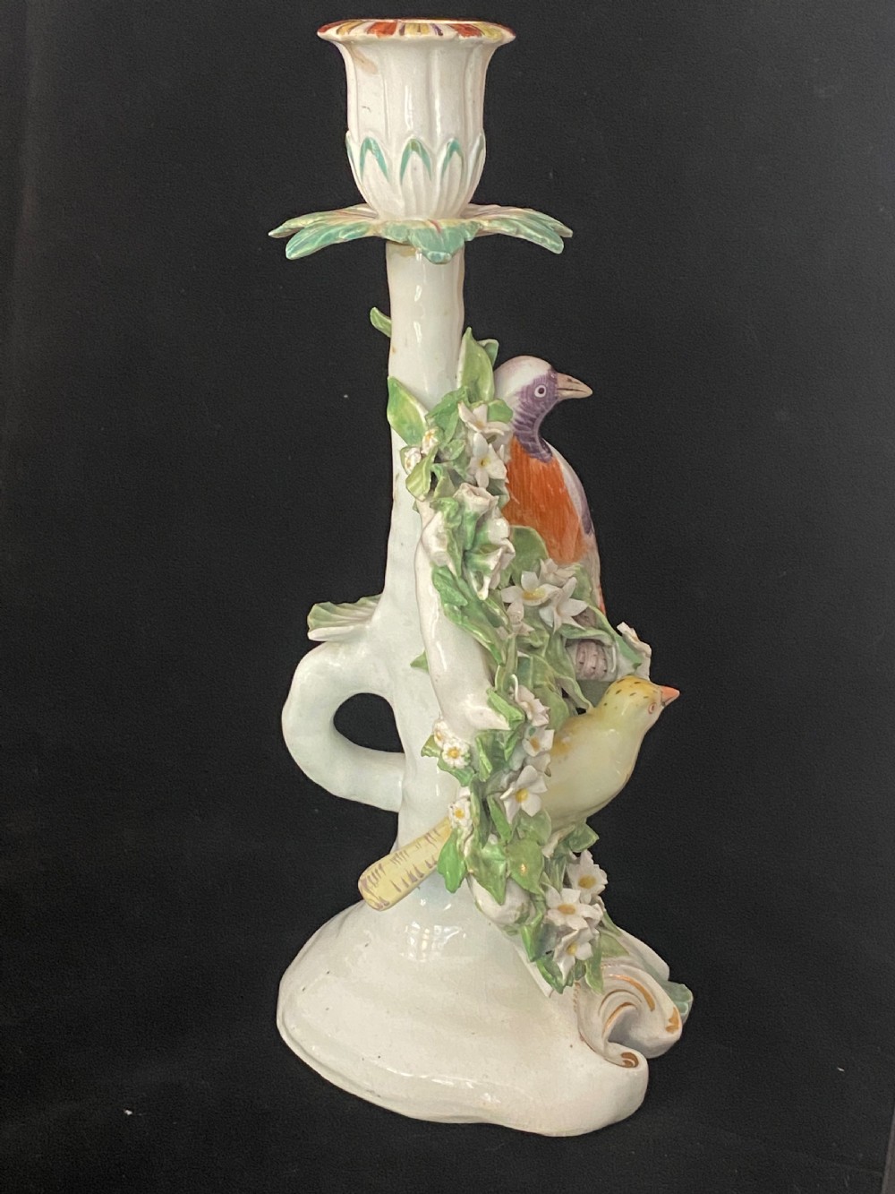 18th Century Derby Pair of Candelabra View XX