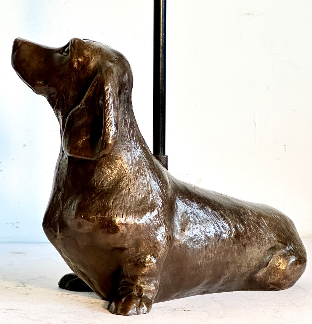 Doorstop with Bronze Dachshund View V