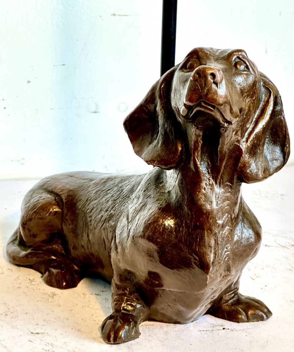 Doorstop with Bronze Dachshund View VI