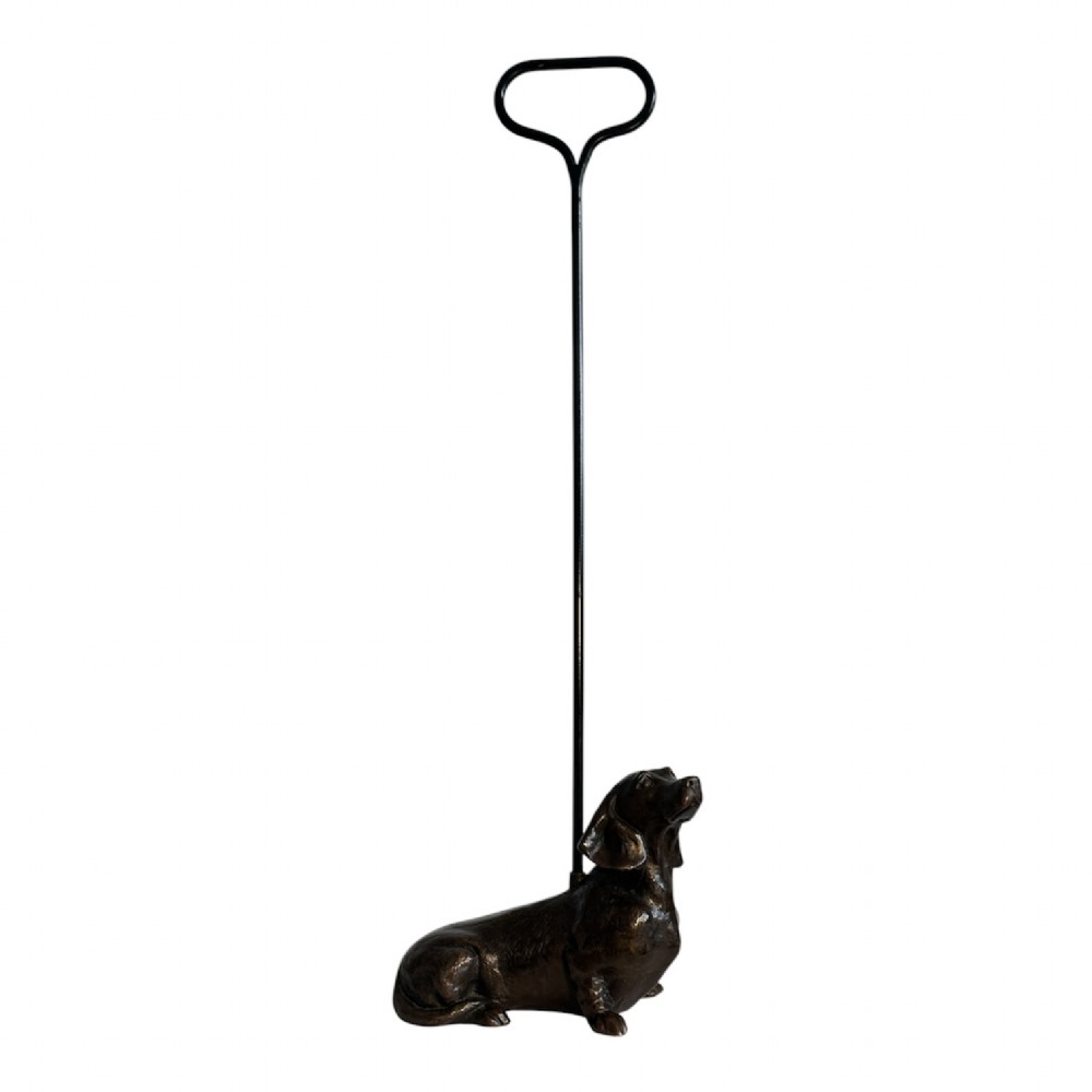 Doorstop with Bronze Dachshund View II