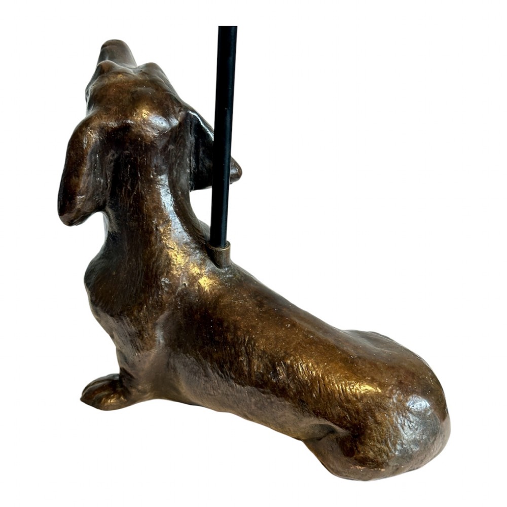 Doorstop with Bronze Dachshund View X