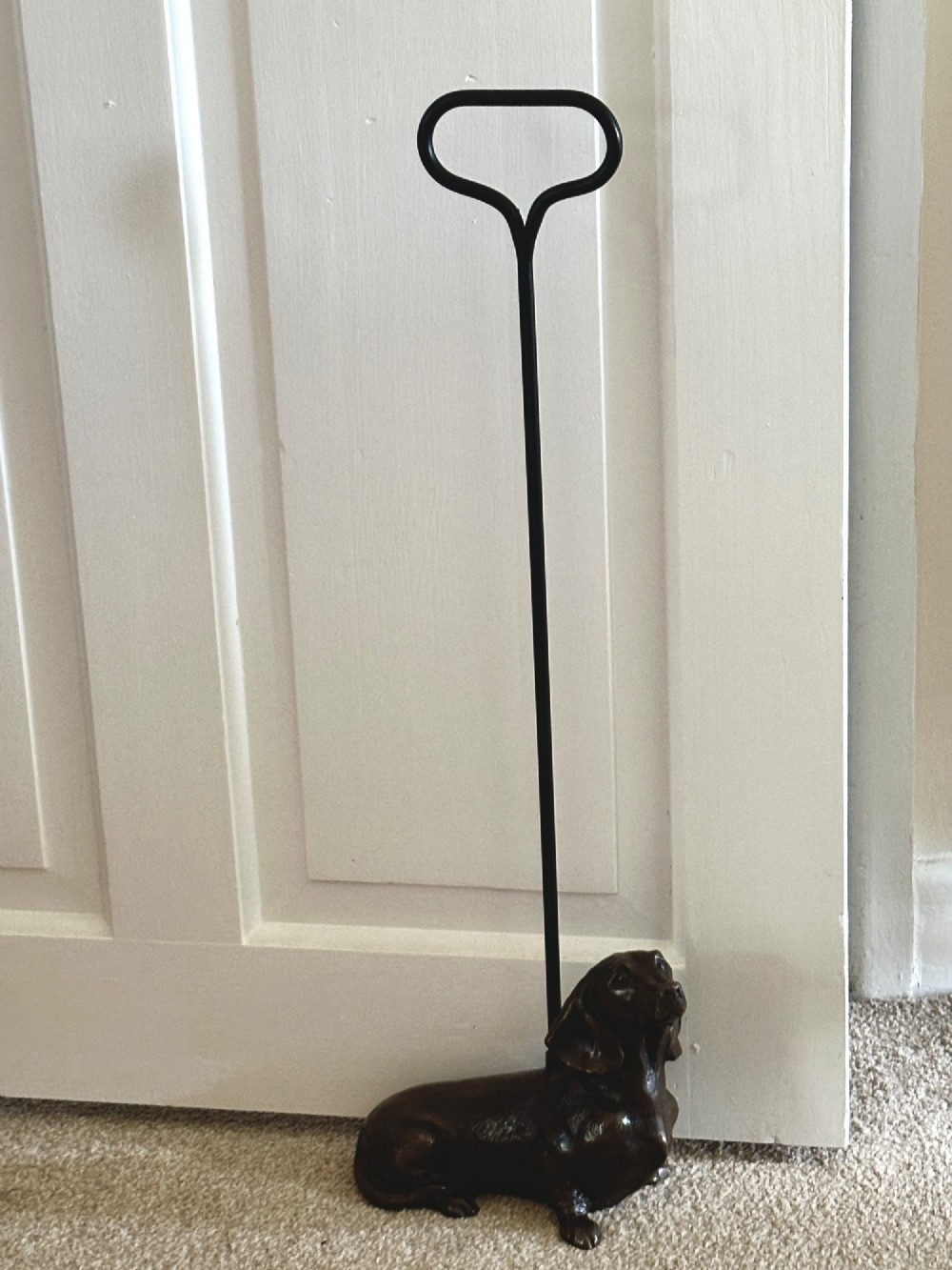 Doorstop with Bronze Dachshund View XII