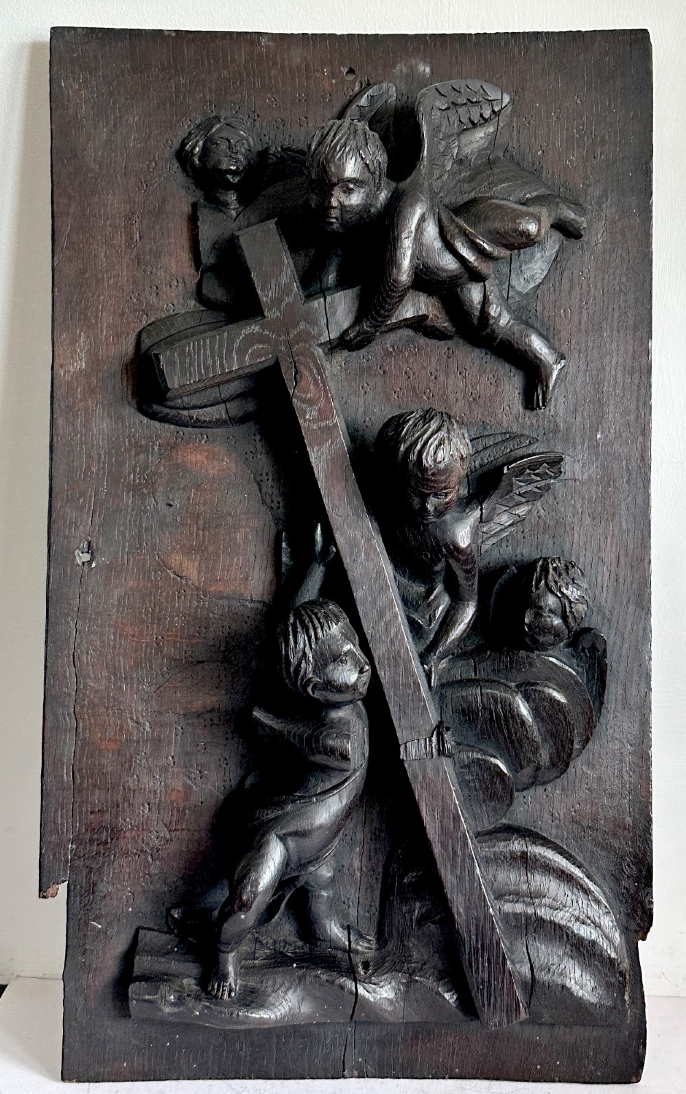 17th Century Carved Oak Panel