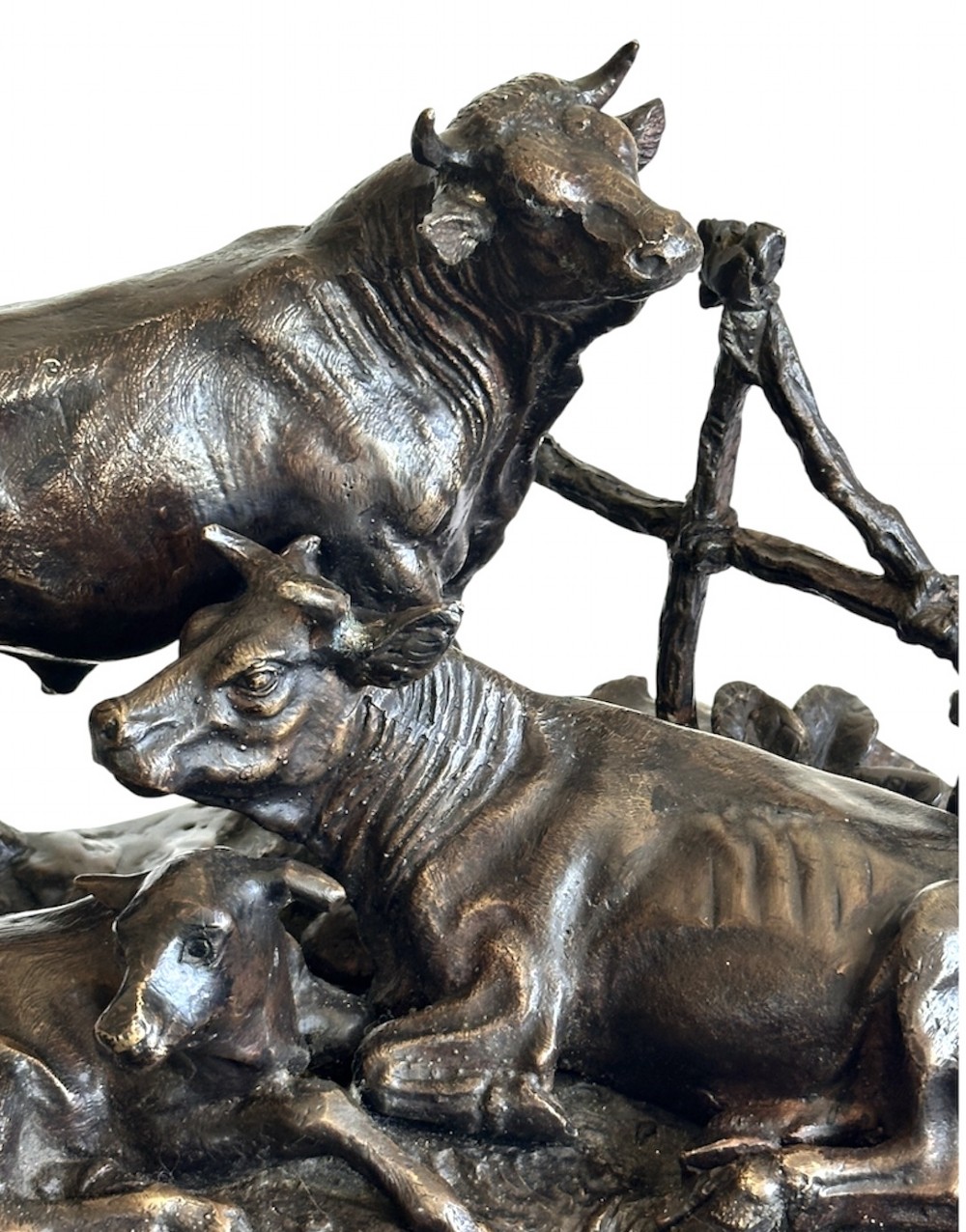 Bronze Cattle Family after Jules Moigniez (1835 1894) View XII