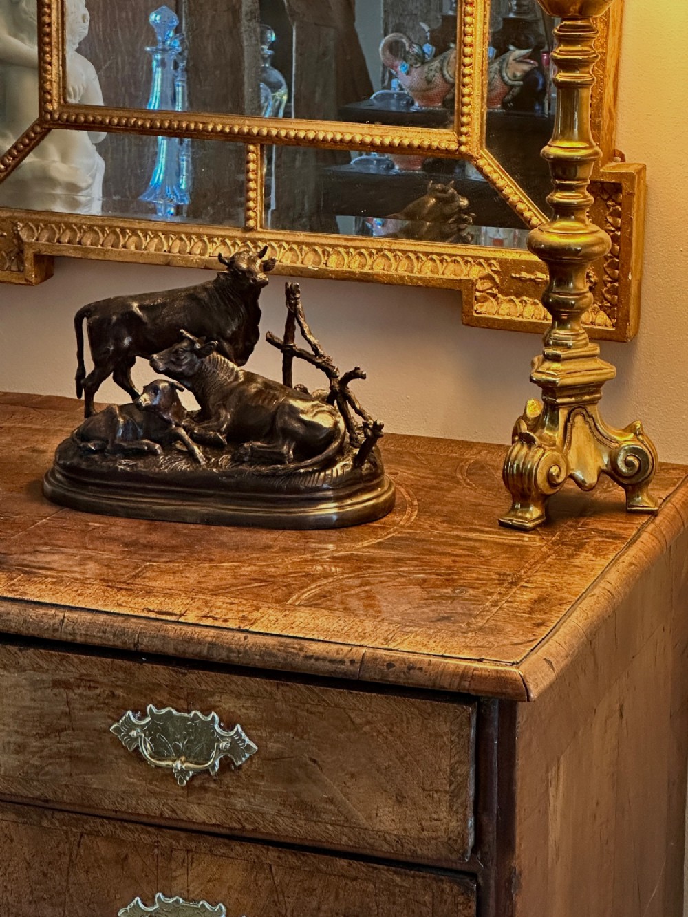 Bronze Cattle Family after Jules Moigniez (1835 1894) View XIV