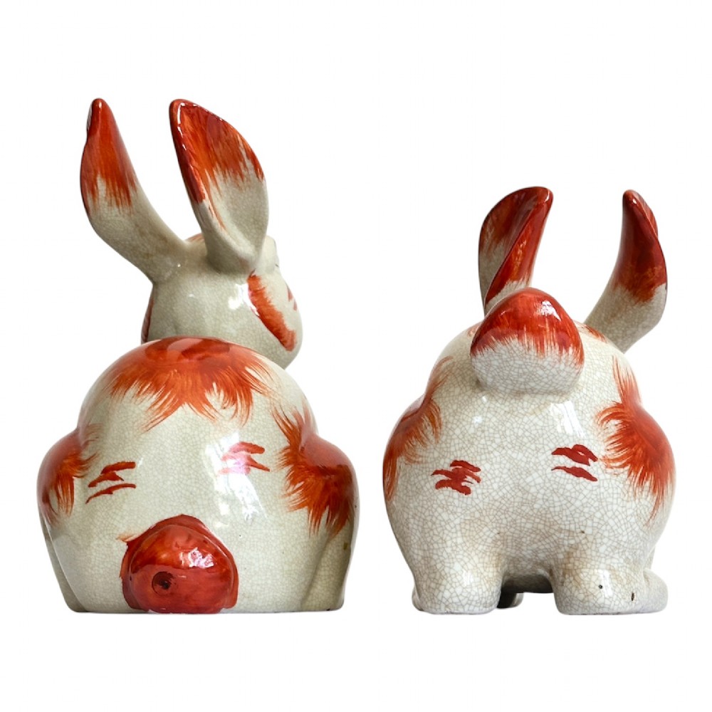 Pair of large Staffordshire Hares View IV