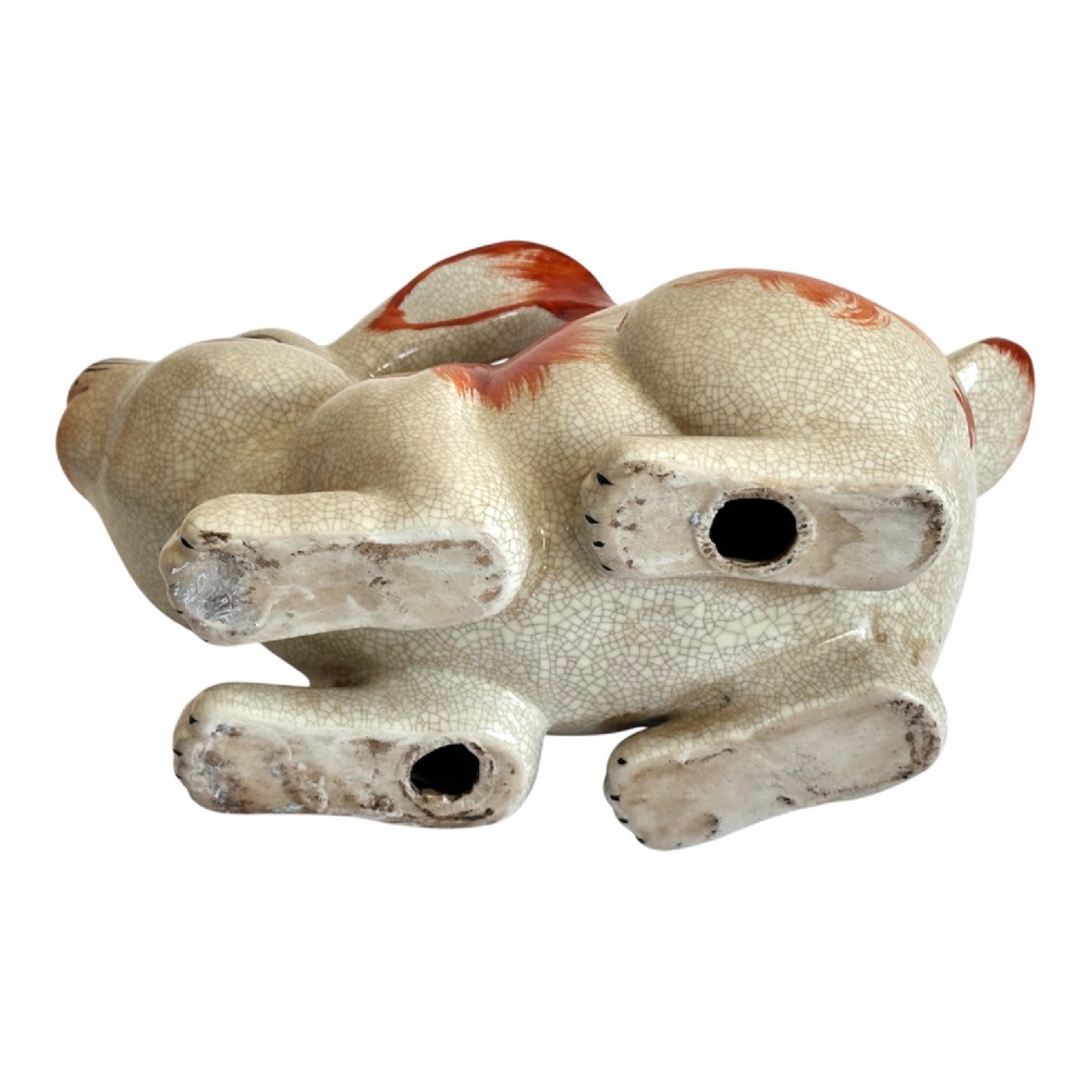 Pair of large Staffordshire Hares View IX