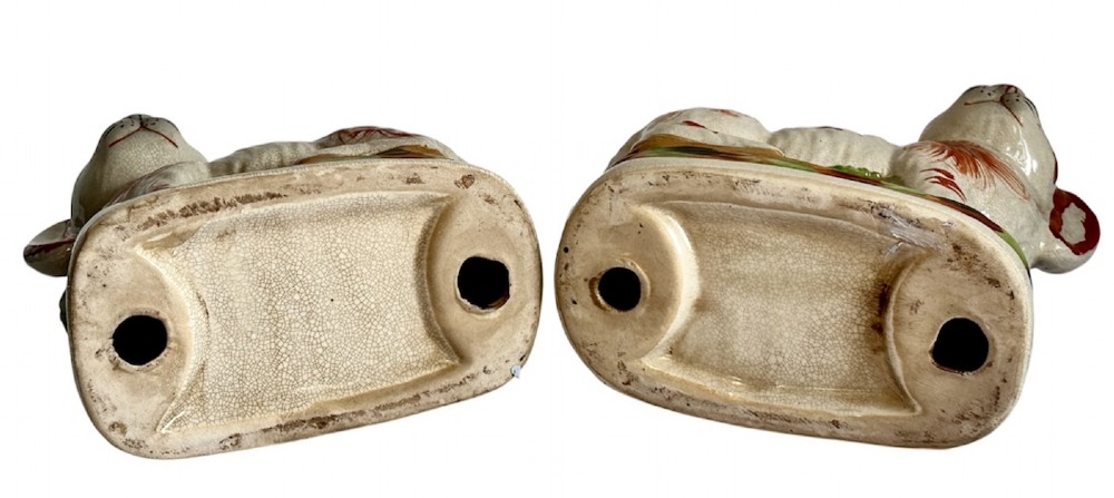 Pair of Staffordshire Rabbits of Large Proporttion View VIII
