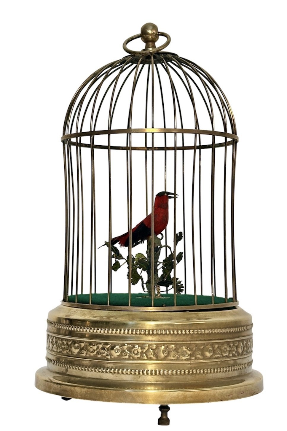 Swiss Singing Bird in Cage with Head, Beak and Tail movement. View III