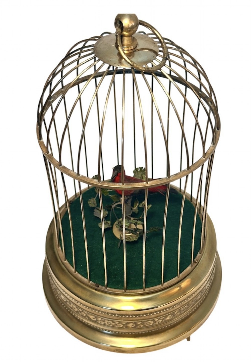 Swiss Singing Bird in Cage with Head, Beak and Tail movement. View V