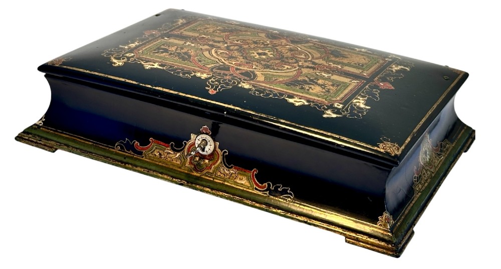 Papier Maché Lady's Writing Slope. View IV