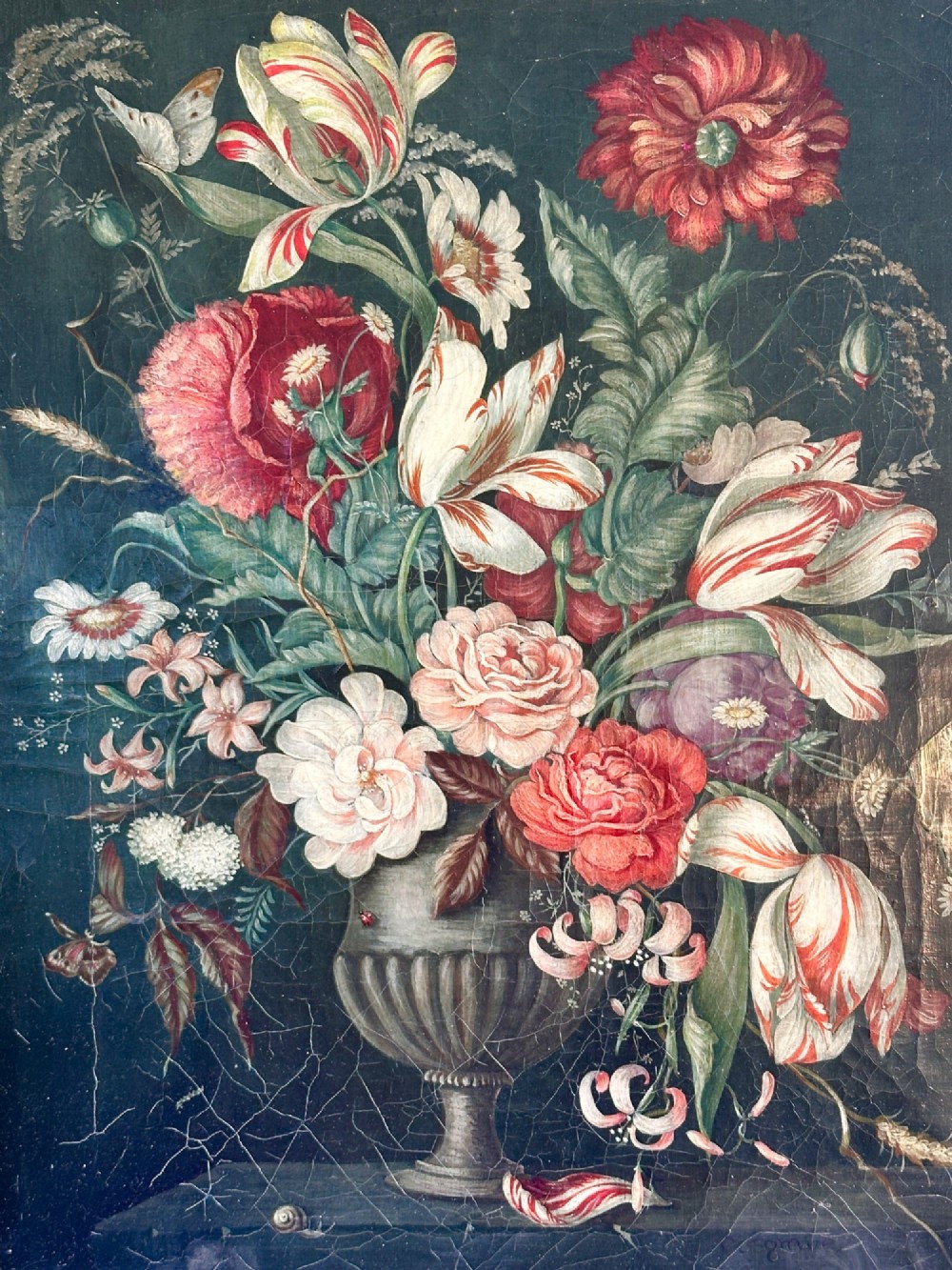 Oil on Canvas Of Floral Scene View II