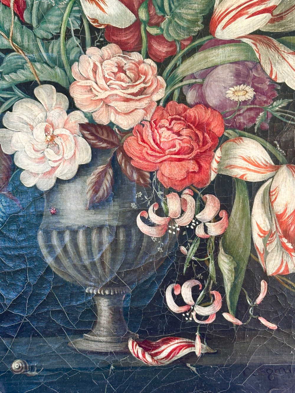 Oil on Canvas Of Floral Scene View III