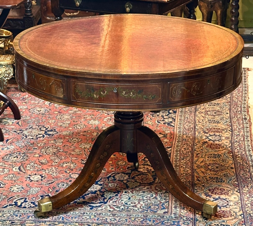 Mahogany Drum Table / Sheraton Period