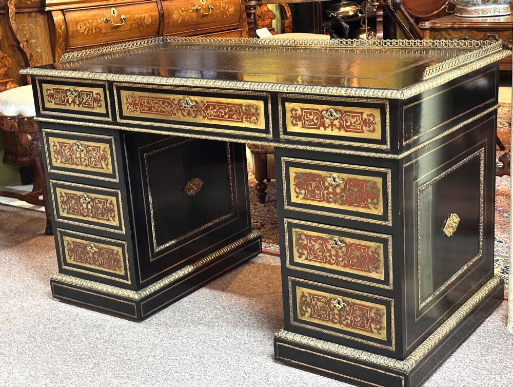 French  Boullework and Tortoiseshell Desk