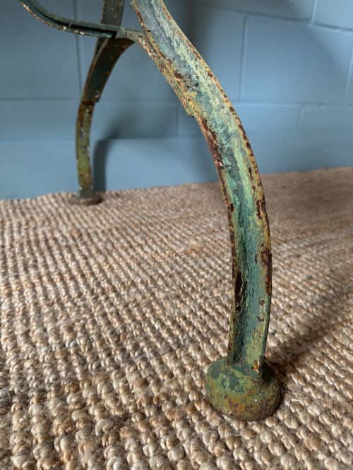 A FRENCH ZINC TOP GARDENINTERIOR TABLE 1900 OR EARLIER SET OF SIX FOLDING FRENCH CHAIRS - ADDITIONAL PHOTO 5