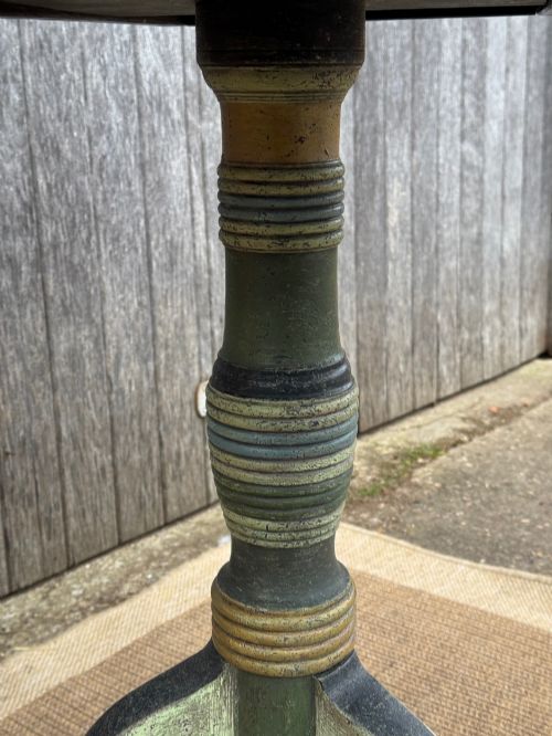 HAND PAINTED VICTORIAN TILT TOP SIDE TABLE - ADDITIONAL PHOTO 5