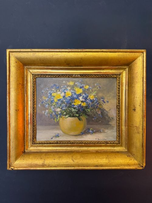 FRENCH STILL LIFE FLORAL OIL PAINTING BY PIERRELAURENT BAESCHLIN 18861958 - ADDITIONAL PHOTO 3