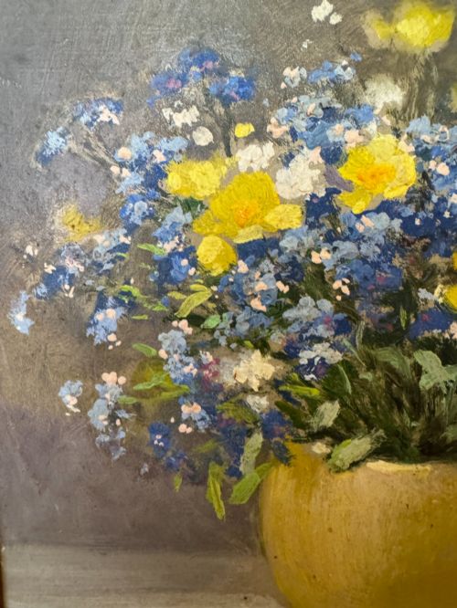 FRENCH STILL LIFE FLORAL OIL PAINTING BY PIERRELAURENT BAESCHLIN 18861958 - ADDITIONAL PHOTO 5