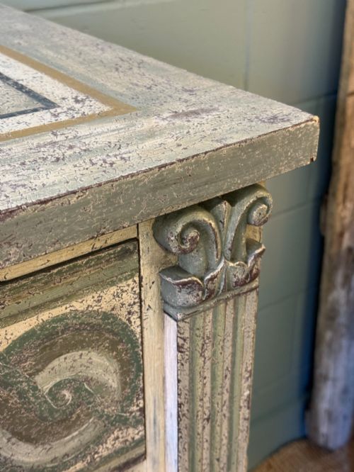 FRENCH EMPIRE ERA CHEST OF DRAWERS PAINTED - ADDITIONAL PHOTO 6