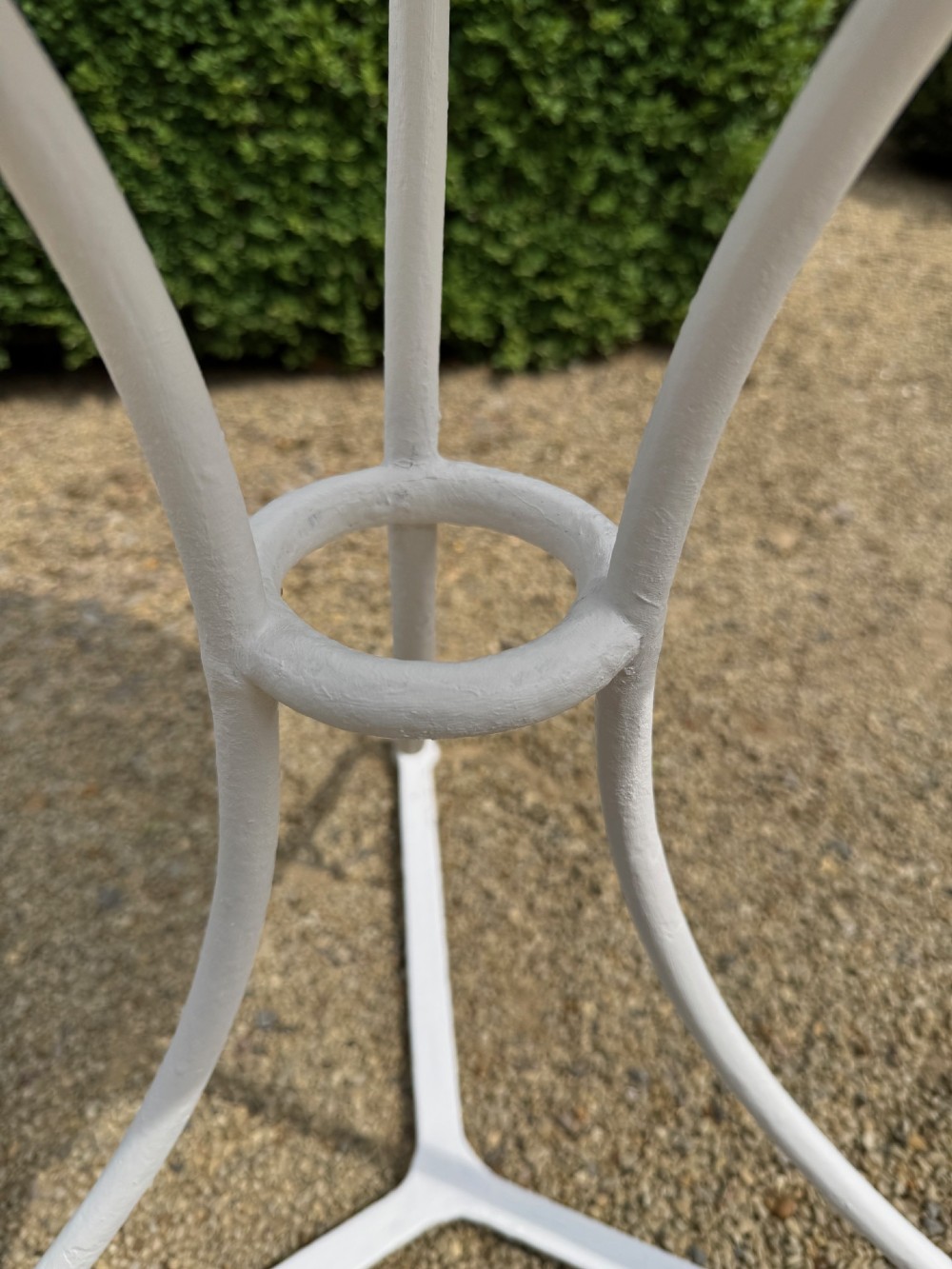 French Bistro Set of Table & Pair of Folding Wooden Chairs View V