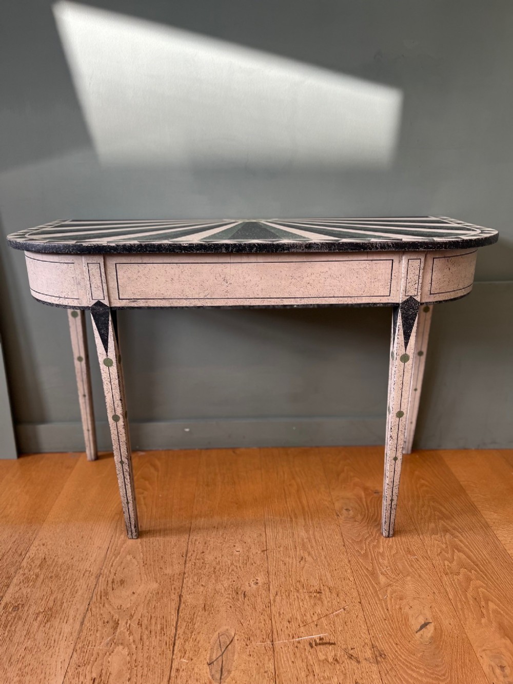 A Pair of 19th Century 'D' Shaped Console Tables - later painted View VIII
