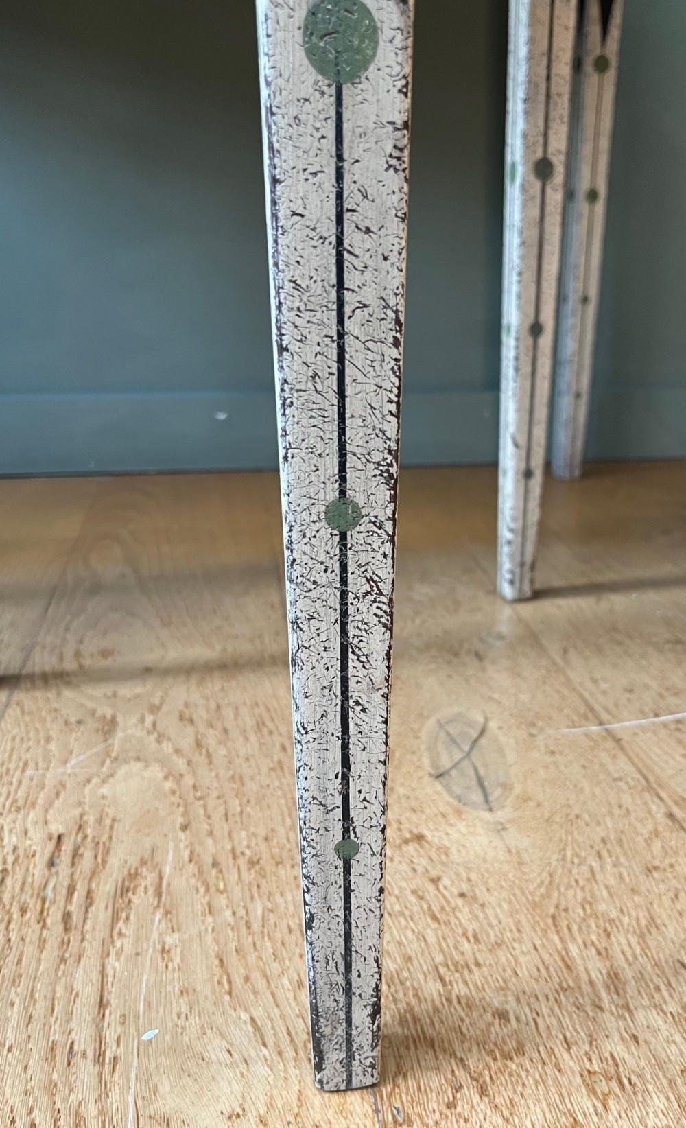 A Pair of 19th Century 'D' Shaped Console Tables - later painted View IX