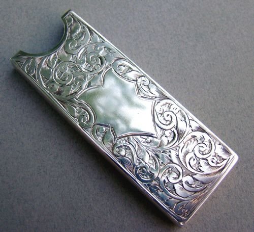 Victorian Silver Cigarette Paper Etui, by Joseph Gloster, Birmingham 1895