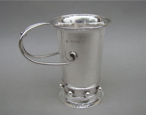 Arts & Craft Silver Christening Mug by Amy Sandheim, London 1925