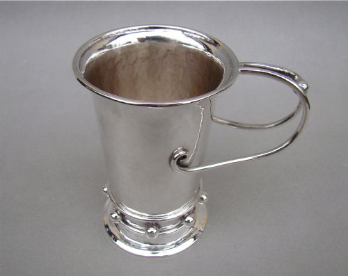 fig 1. ARTS & CRAFT SILVER CHRISTENING MUG BY AMY SANDHEIM, LONDON 1925