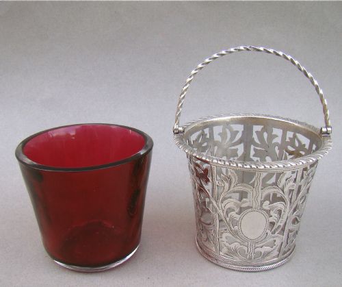 fig 2. EDWARDIAN SILVER SWEETMEAT BASKET, BY BLOW & CO, BIRMINGHAM 1905