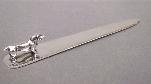 Novelty Silver "Dog" Paper Knife by J B Chatterley & Sons, Birmingham 1937