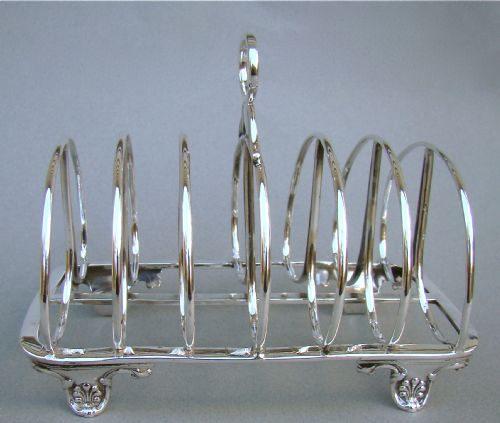 fig 2. REGENCY SILVER TOAST RACK BY BARNARD, LONDON 1829