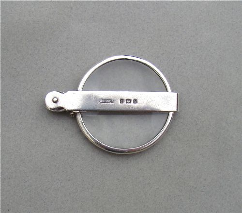 fig 1. EDWARDIAN SILVER POCKET MAGNIFYING GLASS BY BRITTON, GOULD & CO, BIRMINGHAM 1901