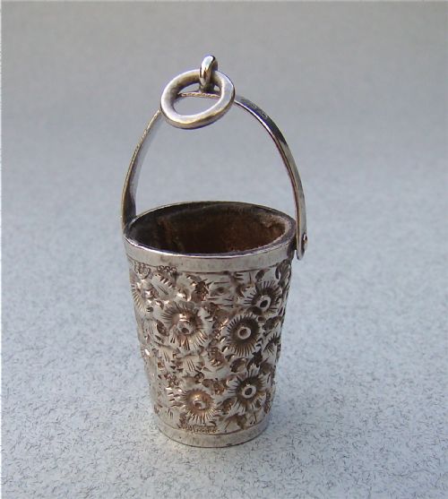 Victorian Silver Thimble Bucket by George Unite, Birmingham 1900