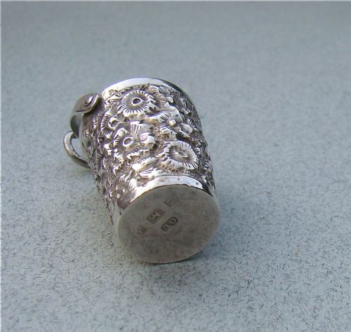 fig 2. VICTORIAN SILVER THIMBLE BUCKET BY GEORGE UNITE, BIRMINGHAM 1900