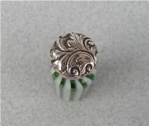 fig 2. VICTORIAN SILVER MOUNTED ENAMEL GLASS SCENT BOTTLE, CIRCA 1890