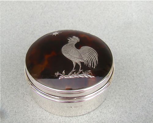 Edwardian Silver Pique Tortoiseshell Jewellery Box by Levi & Salaman, Birmingham 1910