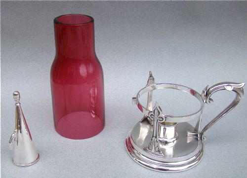 fig 2. VICTORIAN SILVER PLATED HURRICANE CANDLE HOLDER BY JAMES DIXON & SONS, CIRCA 1870