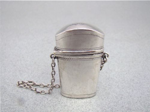 Georgian Silver Scent Bottle Etui by Samuel Pemberton, Birmingham Circa 1795