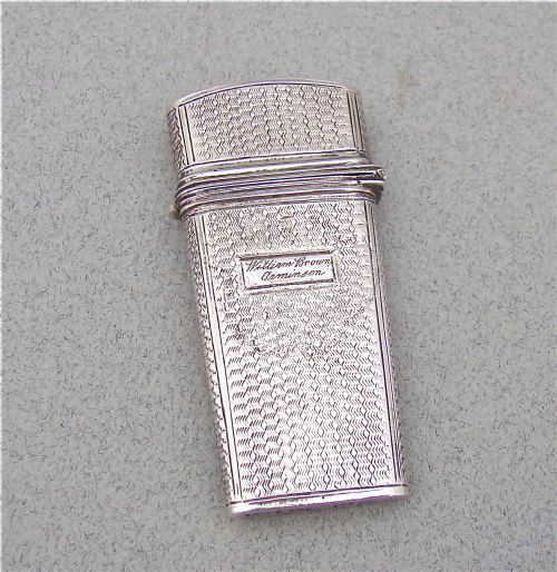 William IV Silver Etui by Joseph Willmore, Birmingham 1834