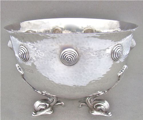 Arts & Crafts Silver Rose Bowl by the Goldsmiths & Silversmiths Company, London 1906
