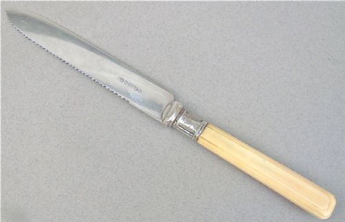 fig 1. VICTORIAN SILVER PLATED CAKE KNIFE BY THE SLATER BROTHERS, SHEFFIELD CIRCA 1890