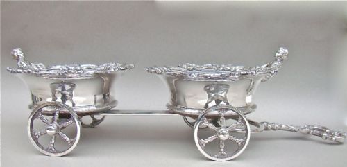fig 1. GEORGIAN OLD SHEFFIELD PLATE WINE TROLLEY, CIRCA 1820