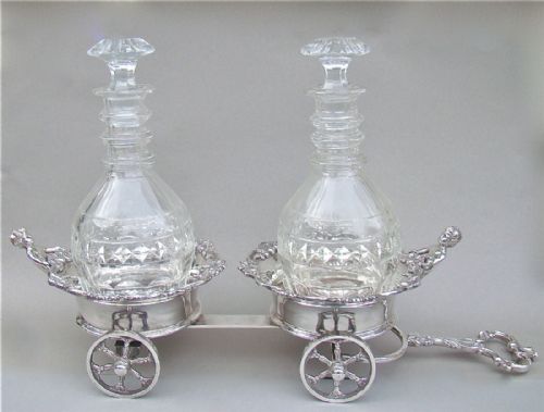 fig 4. GEORGIAN OLD SHEFFIELD PLATE WINE TROLLEY, CIRCA 1820