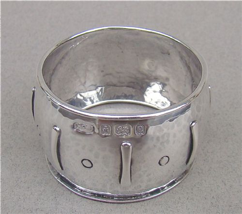 Arts & Craft Silver Napkin Ring by A.e. Jones, Birmingham 1904