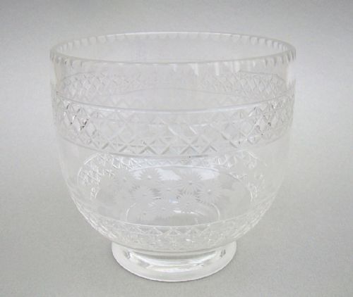 Early Victorian Glass Bowl for Tea Caddy, Circa 1840
