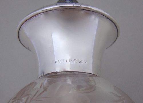 fig 2. ART DECO STERLING SILVER, GUILLOCHE ENAMEL AND CRYSTAL GLASS ATOMISER, CIRCA 1930